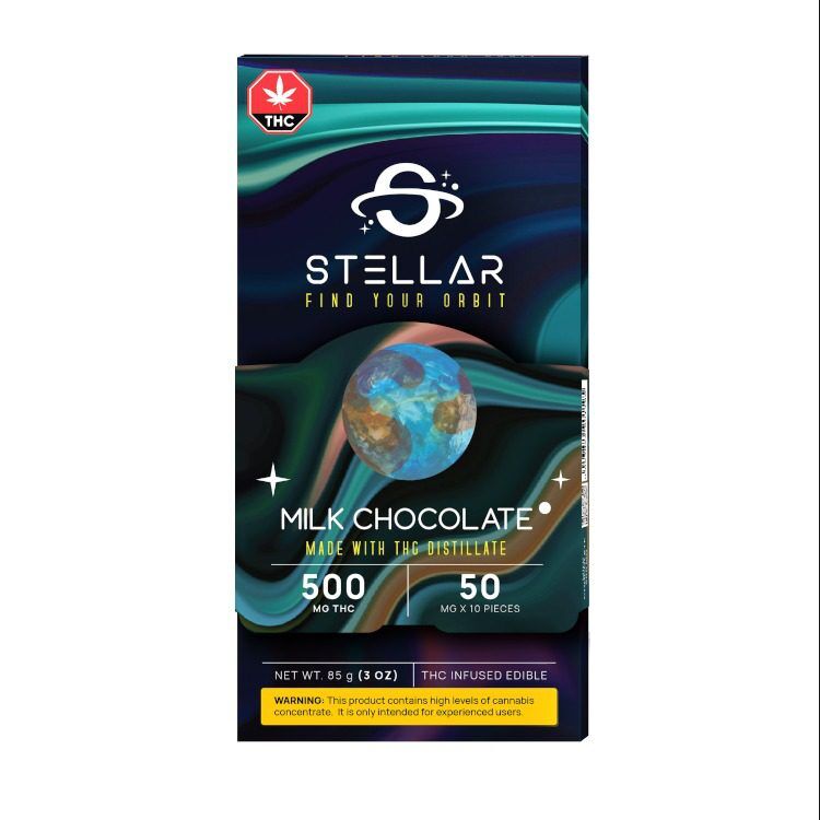 STELLAR: 500MG THC INFUSED CHOCOLATE BAR (assorted flavours)