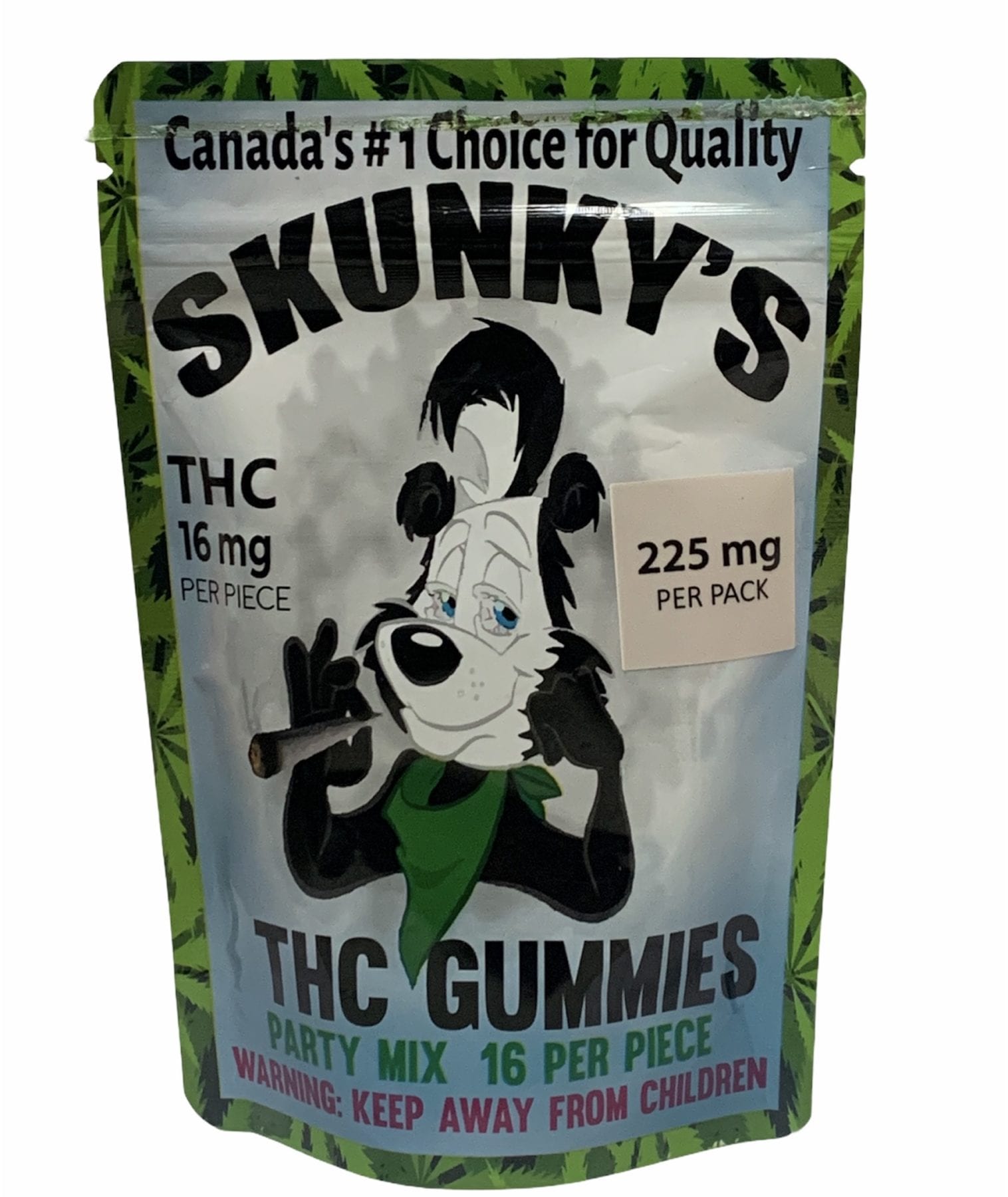 Skunky's Gummies (225mg THC per pack - Assorted Flavours)
